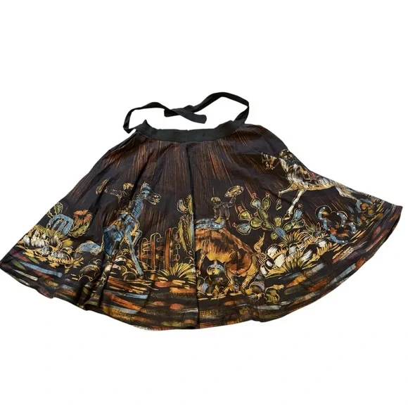 Vintage 1950’s/1960’s Matador Hand Painted Sequined Mexican Cotton Circle Skirt - Picture 10 of 16